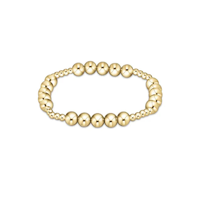 Enewton | Classic Blissful Pattern 3mm Bead Bracelet - 6mm Gold