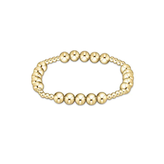 Enewton | Classic Blissful Pattern 3mm Bead Bracelet - 6mm Gold