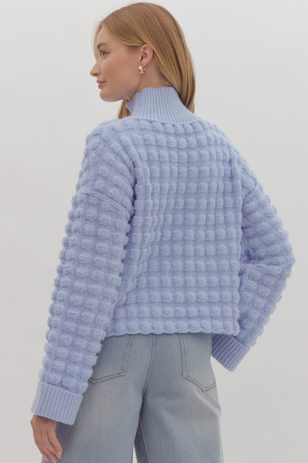 Skies are Blue Bubble Sweater (Final Sale)