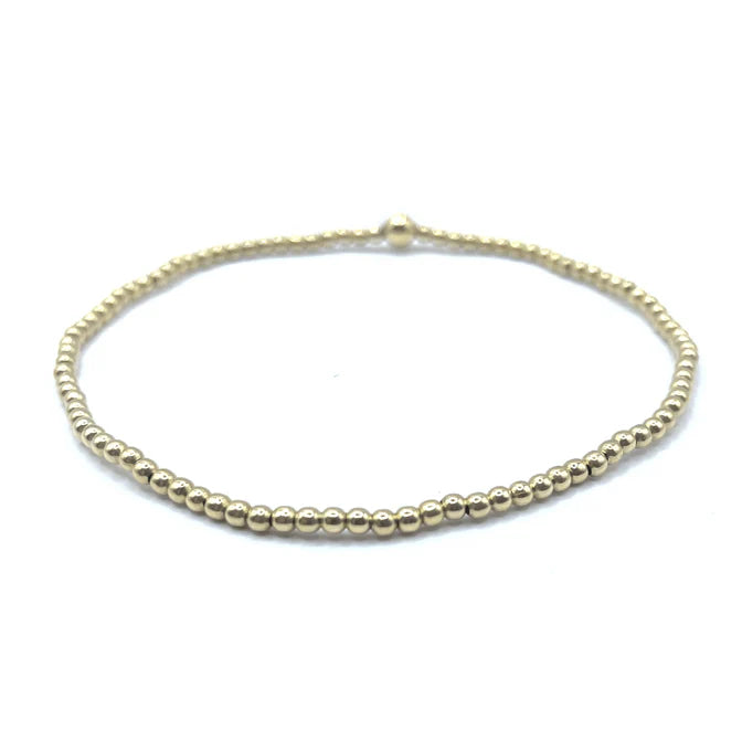 Erin Gray | 2mm Gold Filled Waterproof Karma Bracelet (With Single 4mm)