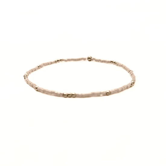 Erin Gray | 2mm Newport Palest Pink + Gold Filled Waterproof Bracelet