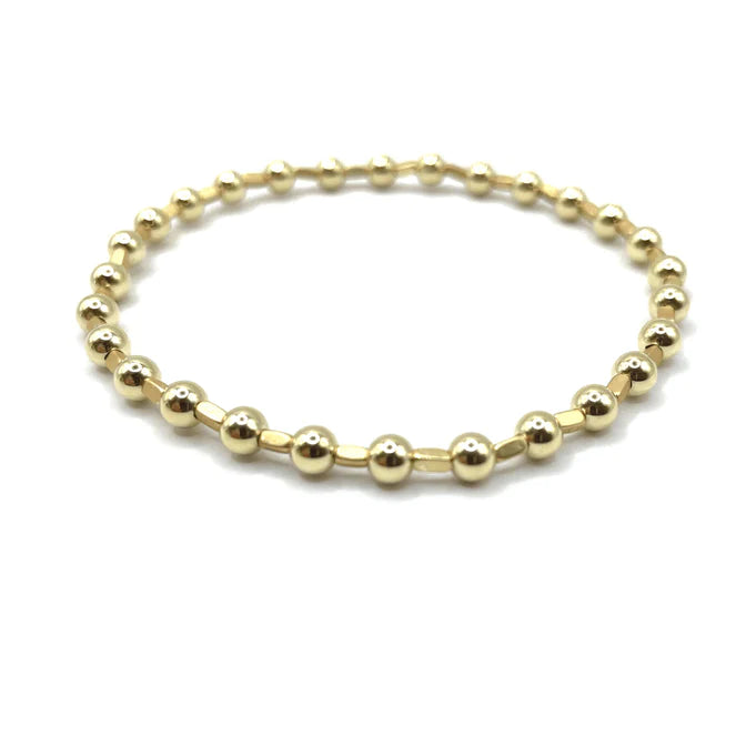 Erin Gray 4MM Color Crush Harbor Gold Filled Bead Bracelet