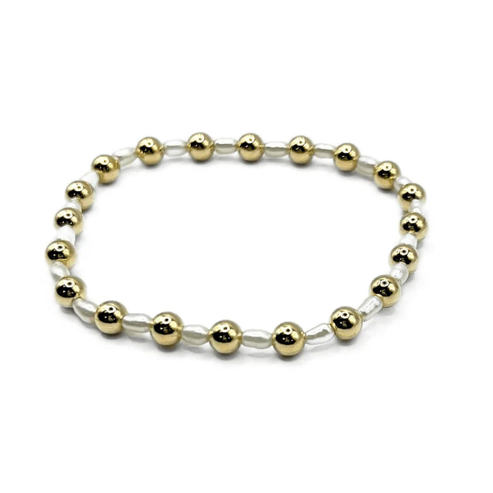 Erin Gray | 5mm Montauk 14K Gold and Pearl Waterproof Bracelet