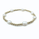 Erin Gray | Baroque Patterned Pearl Bracelet in 14k Gold-Filled