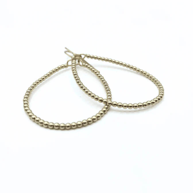 Erin Gray | Gold-Filled Simple Beaded Teardrop Aster Danglers - Waterproof