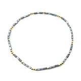 Erin Gray | 2MM Harbor Gray And Gold Filled Bead Bracelet
