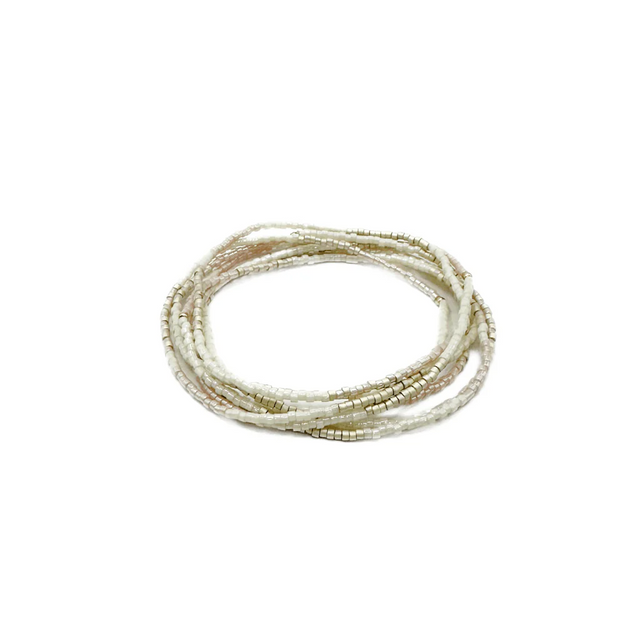 Erin Gray | Maui Beaded 7 Stack Bracelets with 14k Gold-Filled Beads