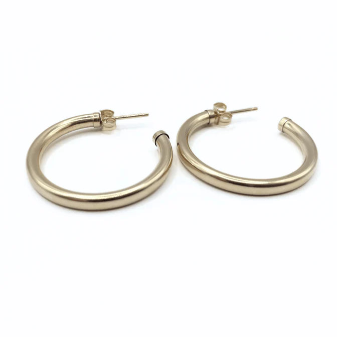 Erin Gray | Paris 14K Gold-Filled Post Hoop Earrings - 27mm