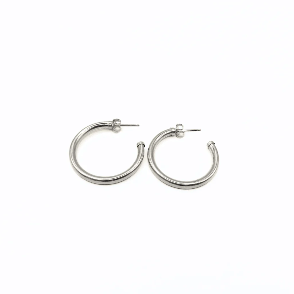 Erin Gray | Paris Sterling Silver Post Hoops- 34mm