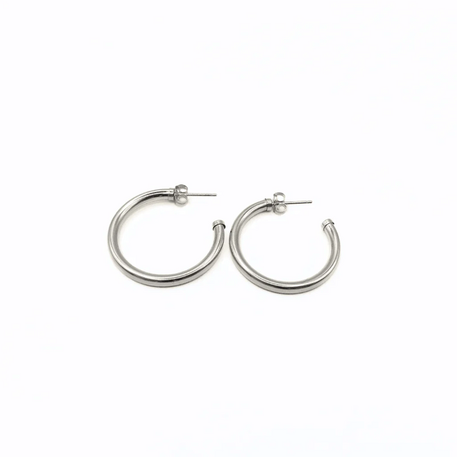 Erin Gray | Paris Sterling Silver Post Hoops- 34mm