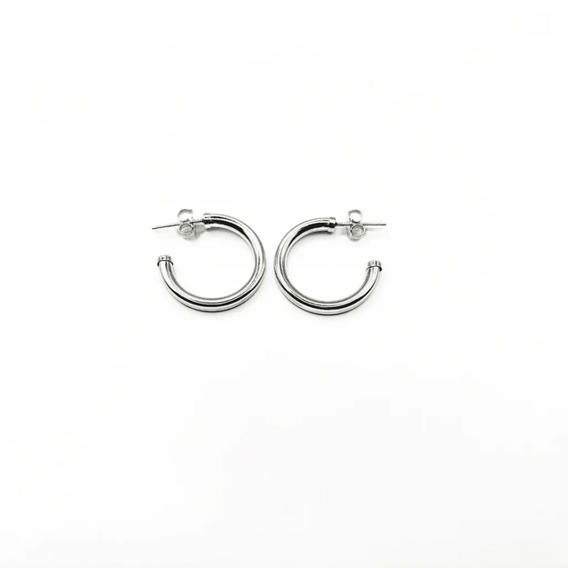 Erin Gray | Paris Sterling Silver Post Hoops- 20 mm