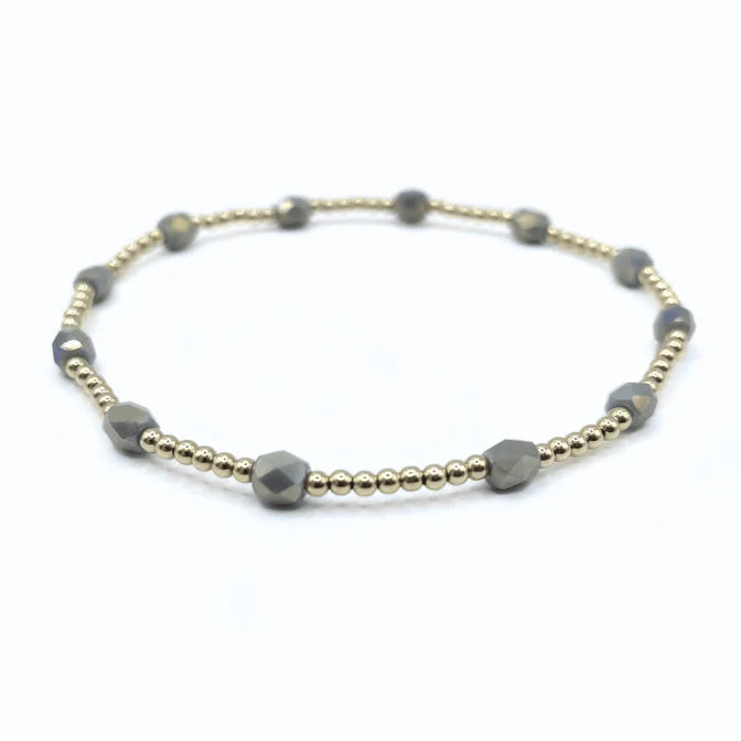 Erin Gray | The Key West Gold-Filled and Waterproof Bracelet - Gray