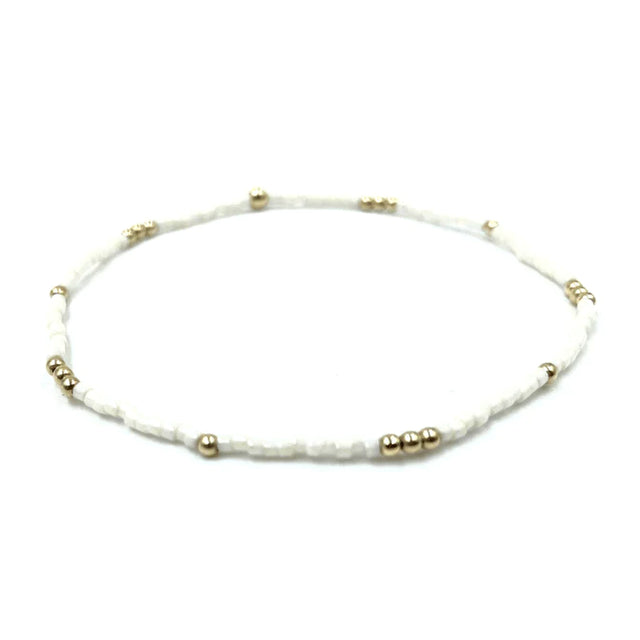 Erin Gray | 2MM Newport Cotton And Gold Filled Bead Bracelet