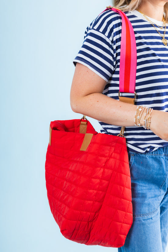 Ezra Mini Tote Crossbody - Red