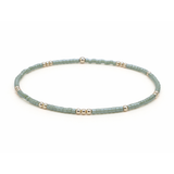 Erin Gray | 2mm Newport Evergreen + Gold Filled Waterproof Bracelet