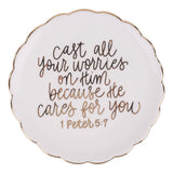 Glory Haus | He Cares For You Trinket Tray
