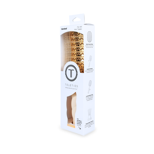 Teleties | Vented Hair Brush | Tan