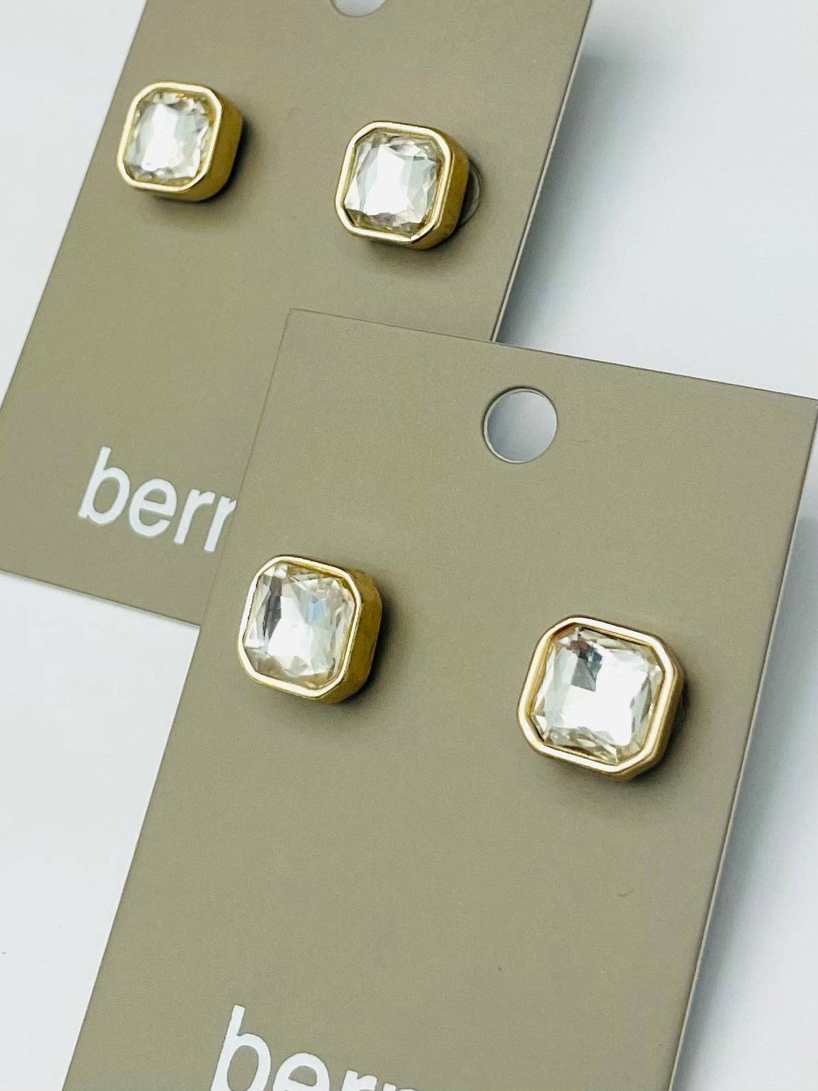 Two Forty Two | CHIC | Simple Elegance Stud - Gold/Clear CZ