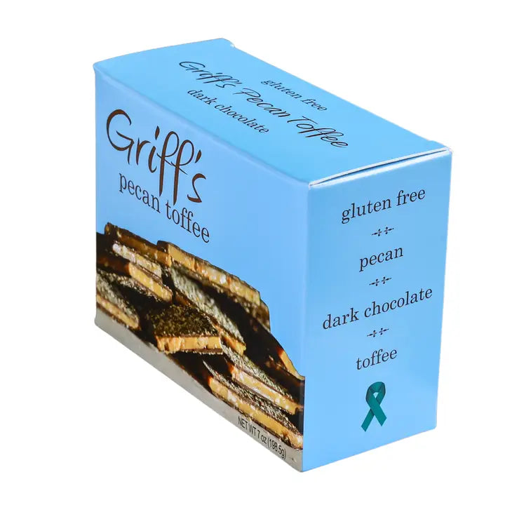Griff's Toffee | Griff's Pecan Toffee - 7oz Dark Chocolate Toffee