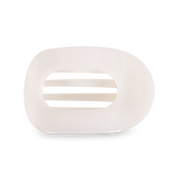 Teleties |  Round Flat Hair Clip | Large | Coconut White