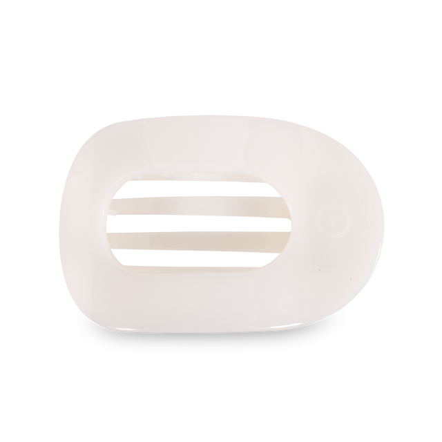 Teleties |  Round Flat Hair Clip | Large | Coconut White