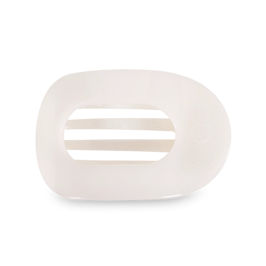Teleties | Coconut White Large Flat Round Clip