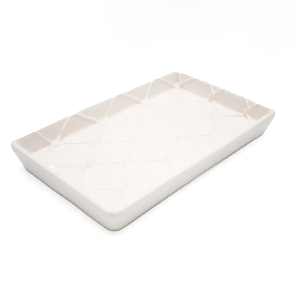 8 Oak Lane | Textured Guest Towel Tray - White