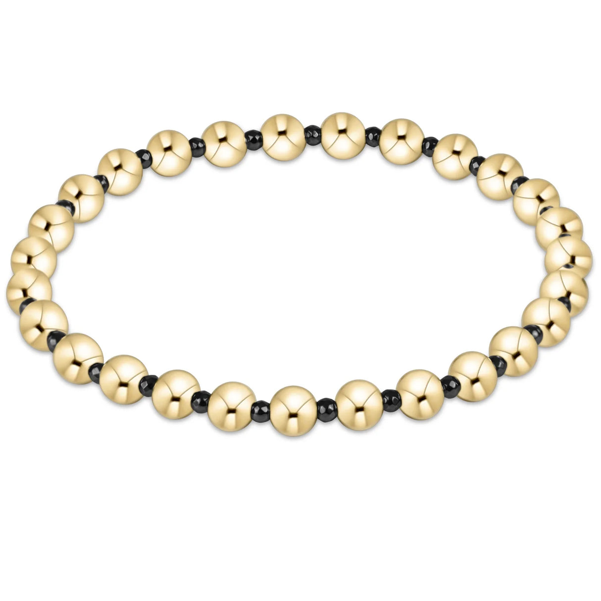 Enewton | Faceted Hematite Grateful Pattern 5mm bead bracelet
