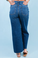 Kut from the Kloth | Meg High Rise Wide Leg with Raw Hem