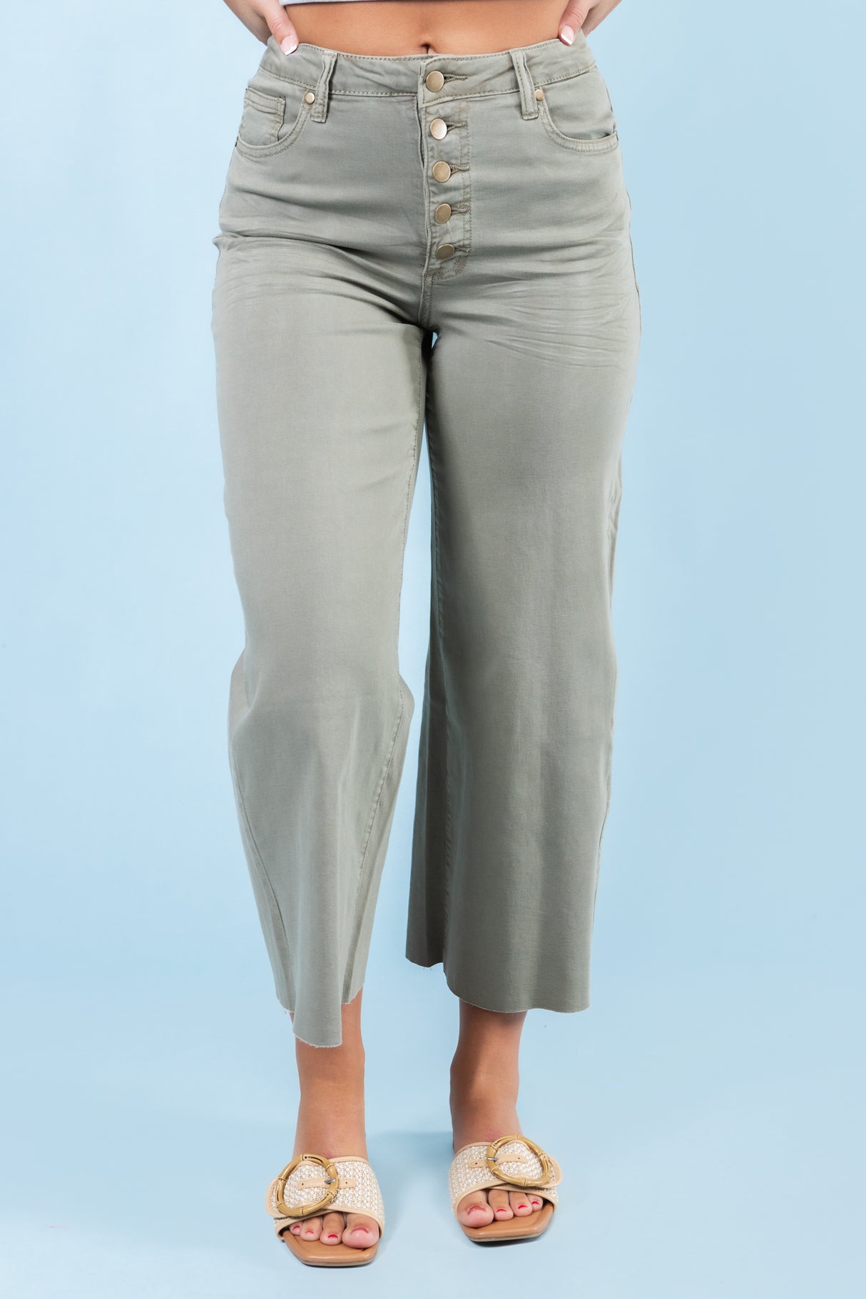 Twill Bell Bottom Pants