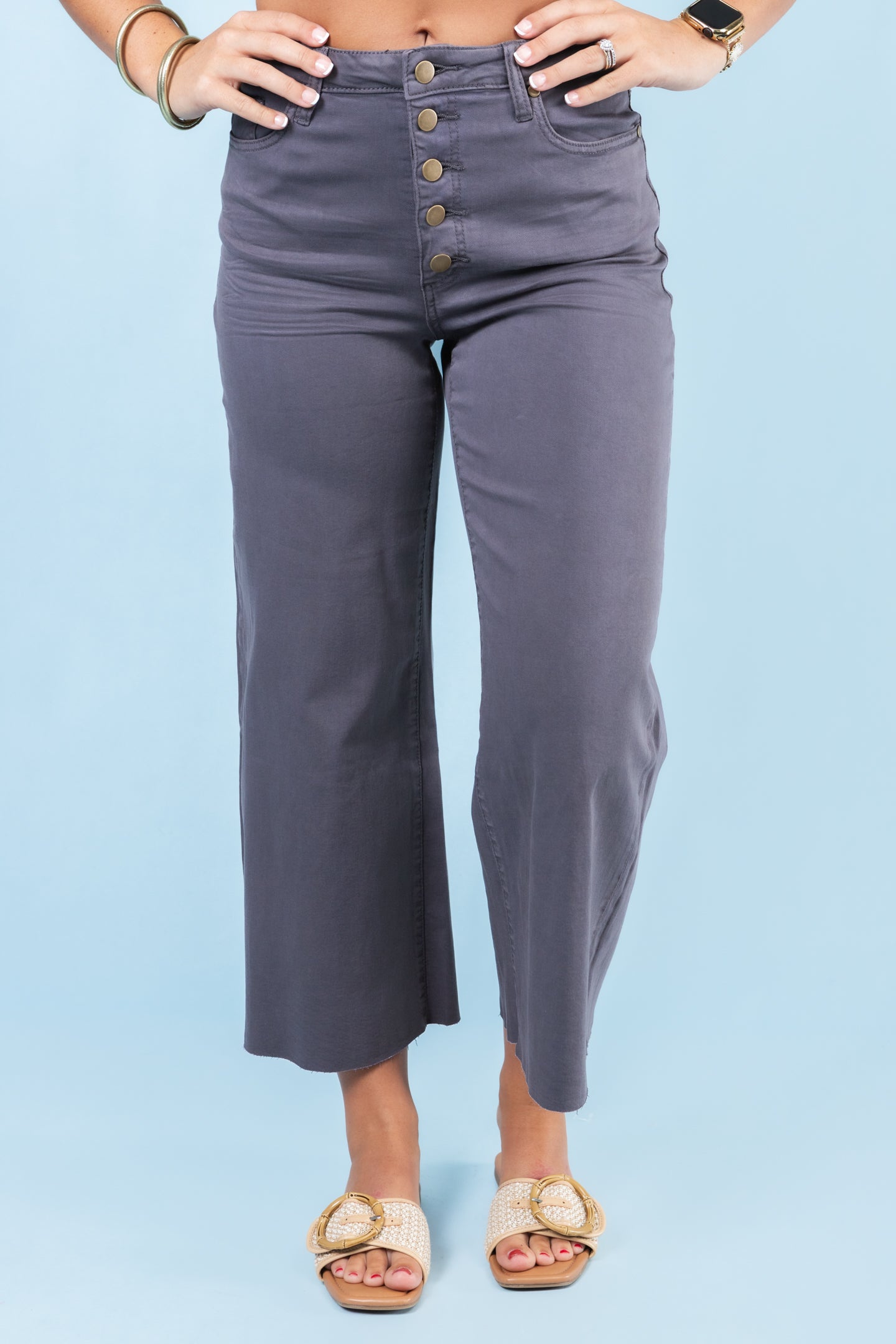 Twill Bell Bottom Pants