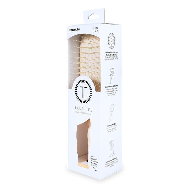 Teleties |  Detangler Hair Brush for Fine Hair - Tan