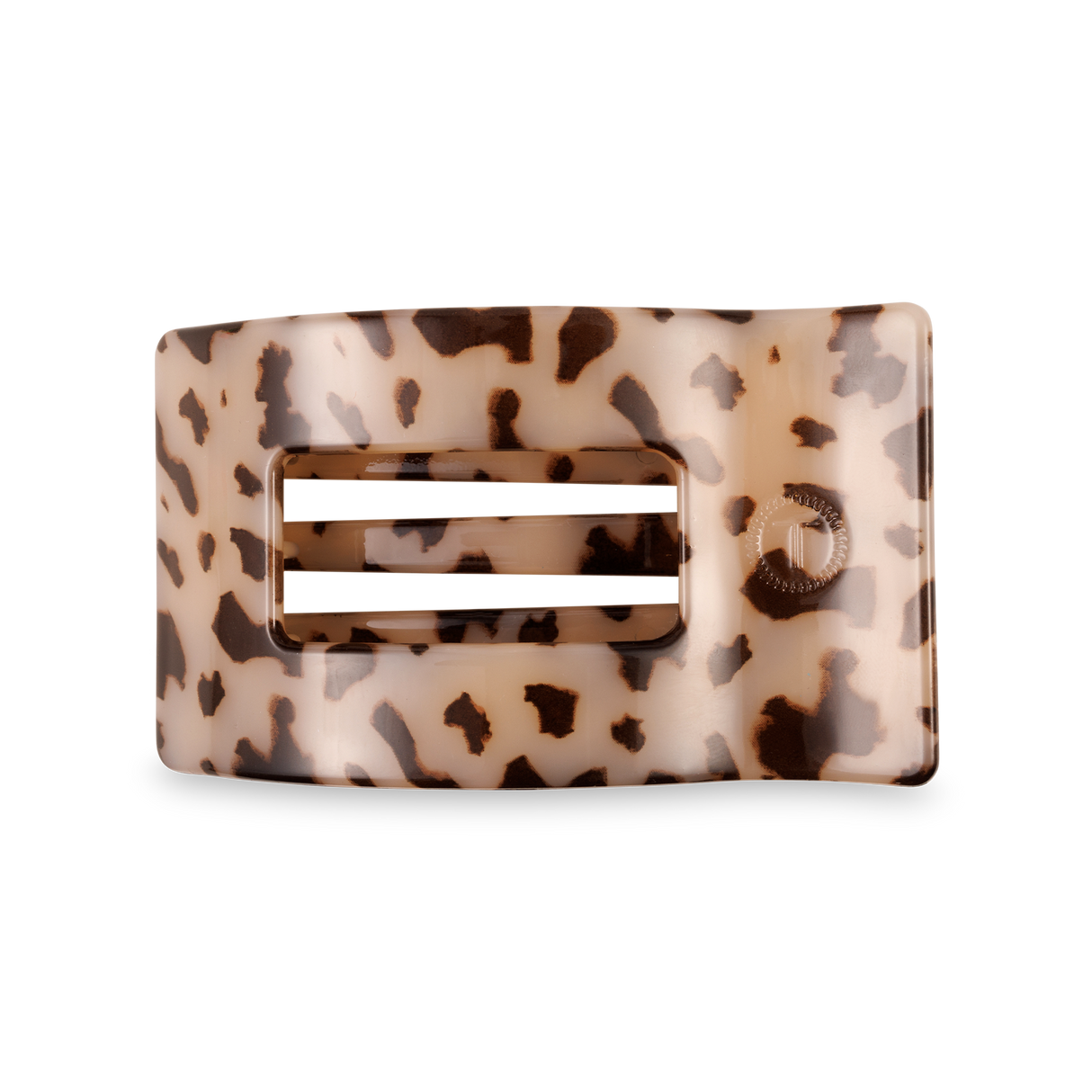 Teleties |  Flat Rectangle Hair Clip | Medium | Blonde Tortoise