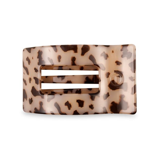 Teleties |  Flat Rectangle Hair Clip | Medium | Blonde Tortoise