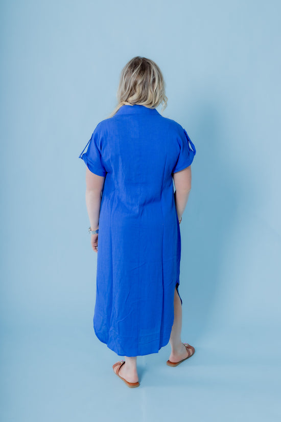 Load image into Gallery viewer, The Lyla Linen Midi Dress
