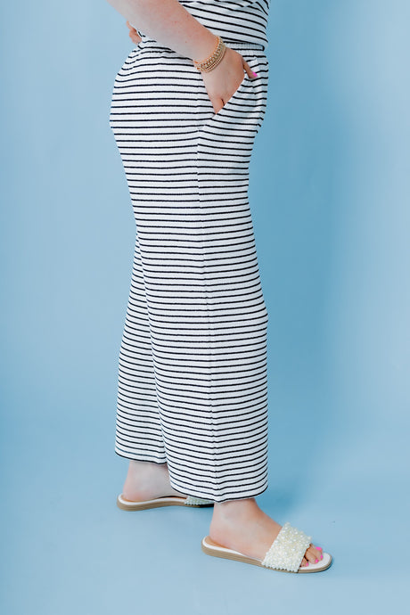 The Lucy Stripe Cropped Pants