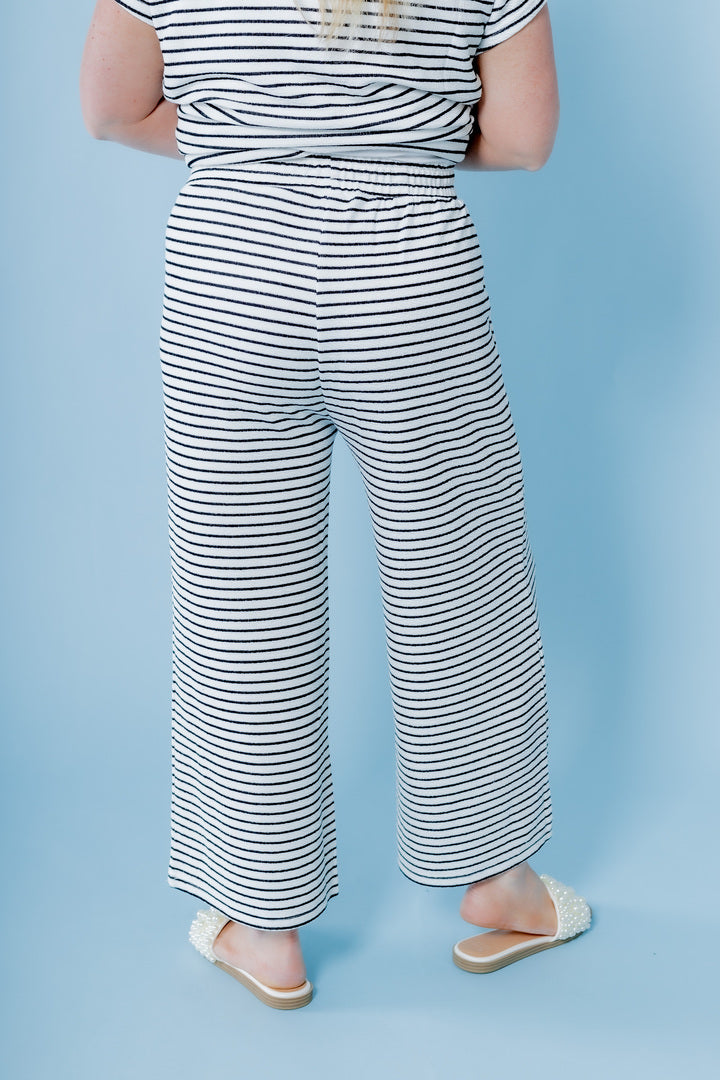 The Lucy Stripe Cropped Pants