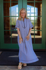 Harbor Lane Gingham Midi Dress