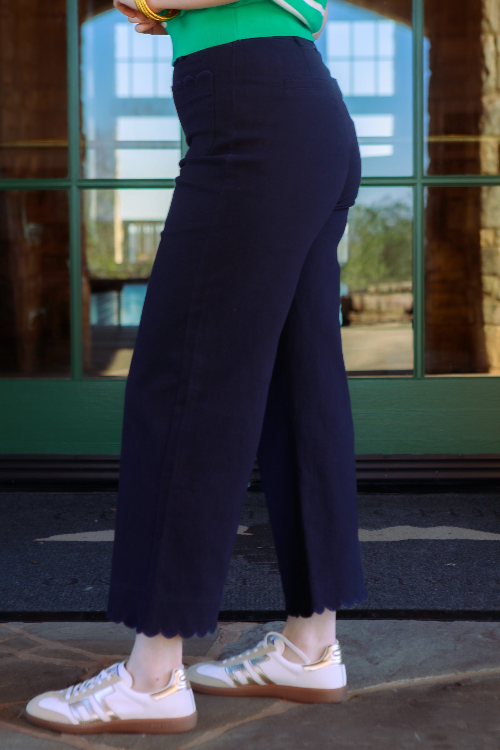 The Scallop Wide Leg Pant