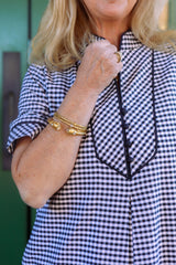Harbor Lane Gingham Midi Dress