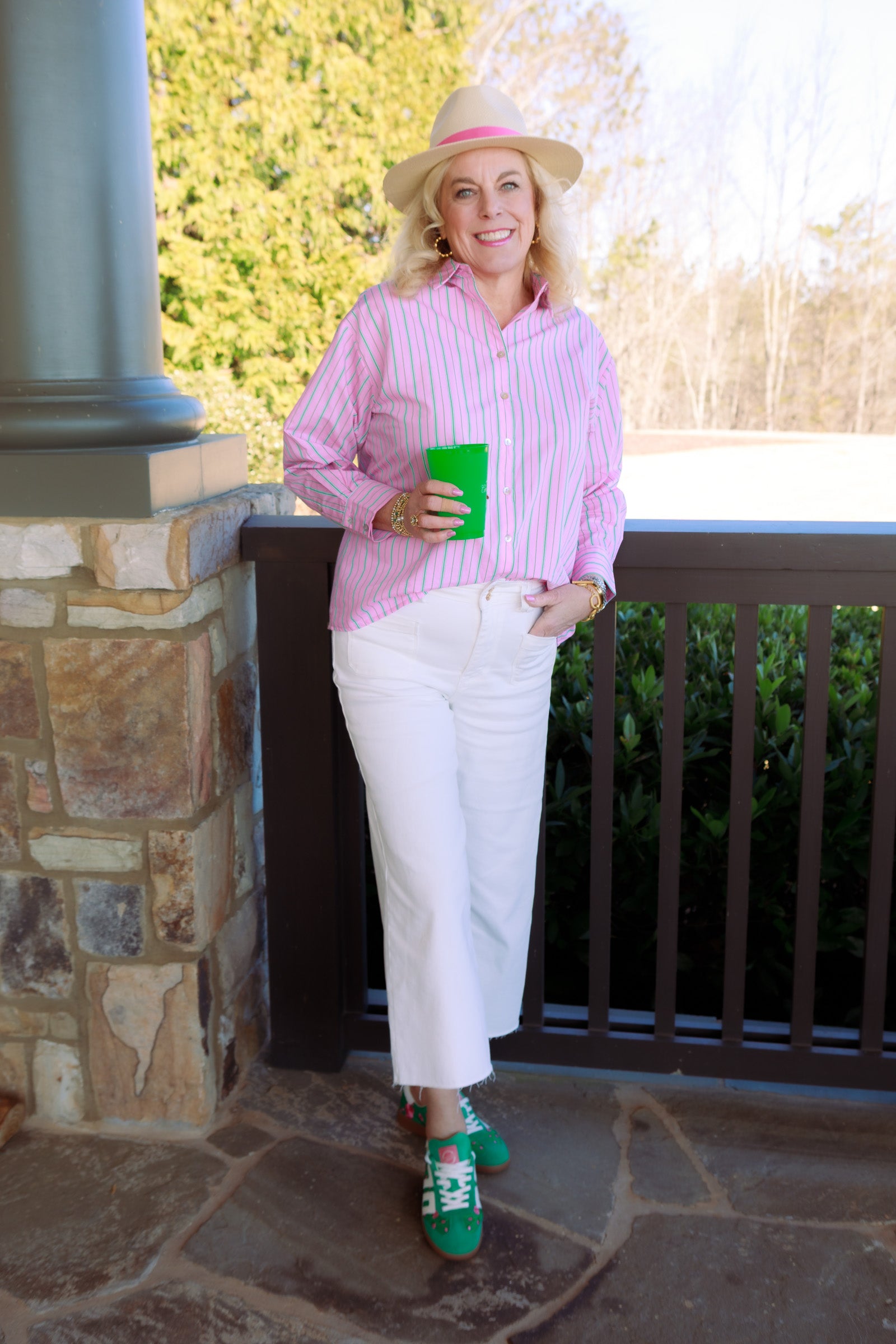 The Sweet Peony Striped Top