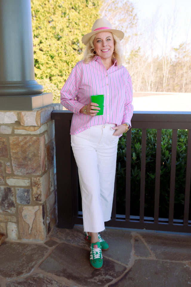 The Sweet Peony Striped Top