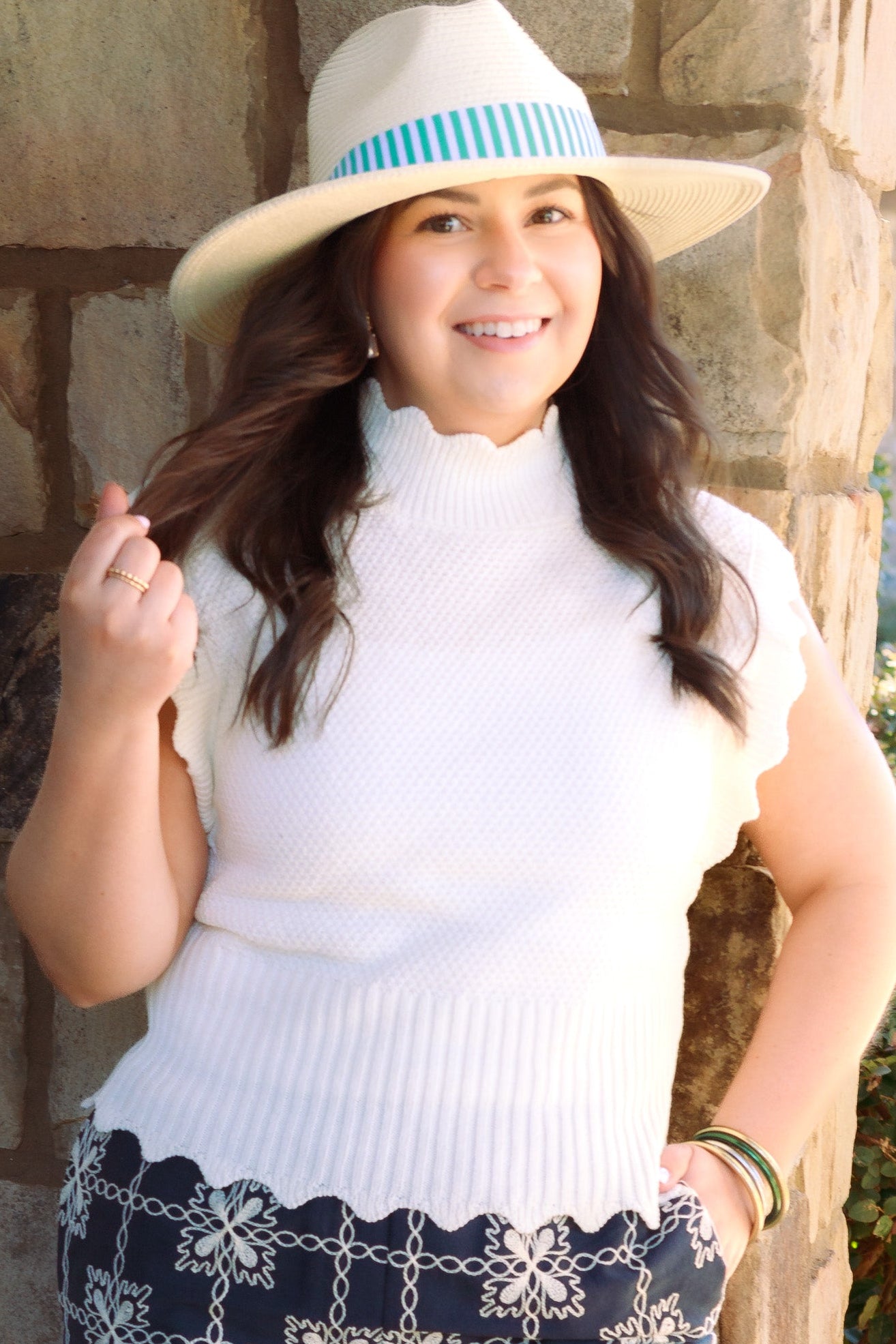 The Luna Scalloped Knit Top