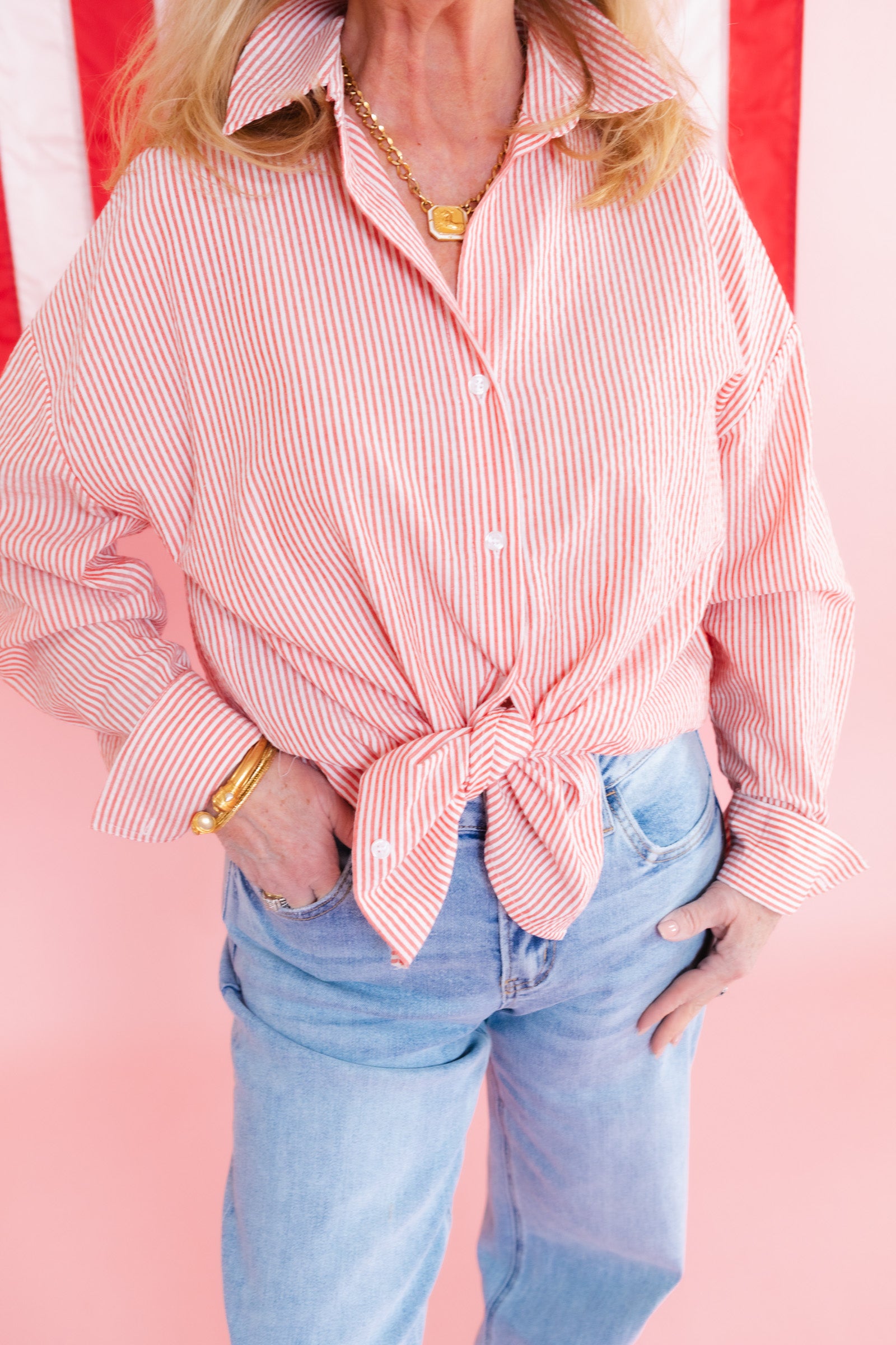 The Salt & Sky Striped Button-Up Shirt