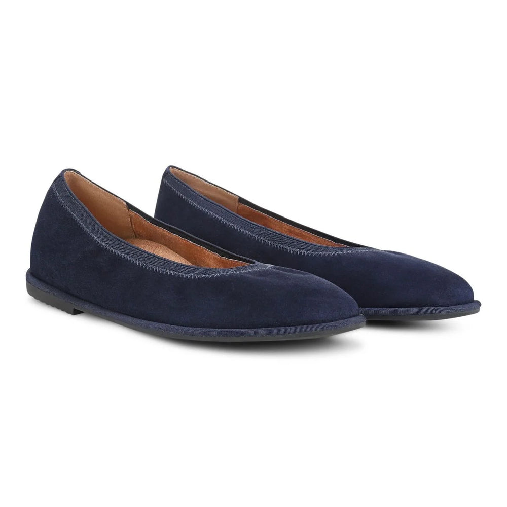 Vionic | Caroll 2.0 Ballet Flat in Navy Blazer Suede