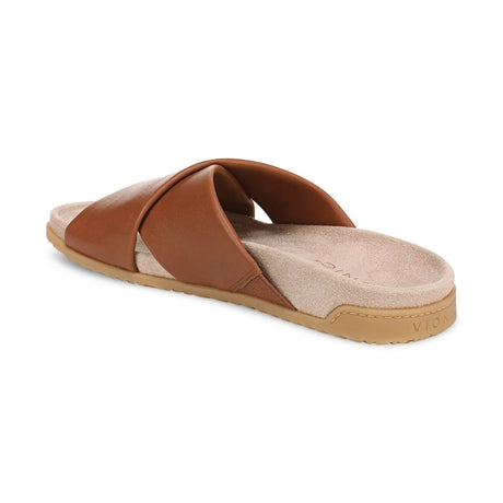 Vionic | Etna Slide Sandal in Tan Leather