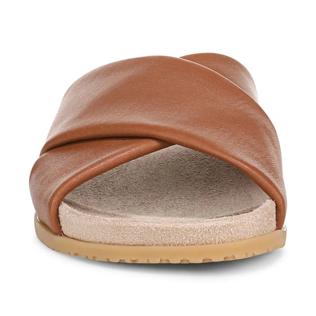 Vionic | Etna Slide Sandal in Tan Leather