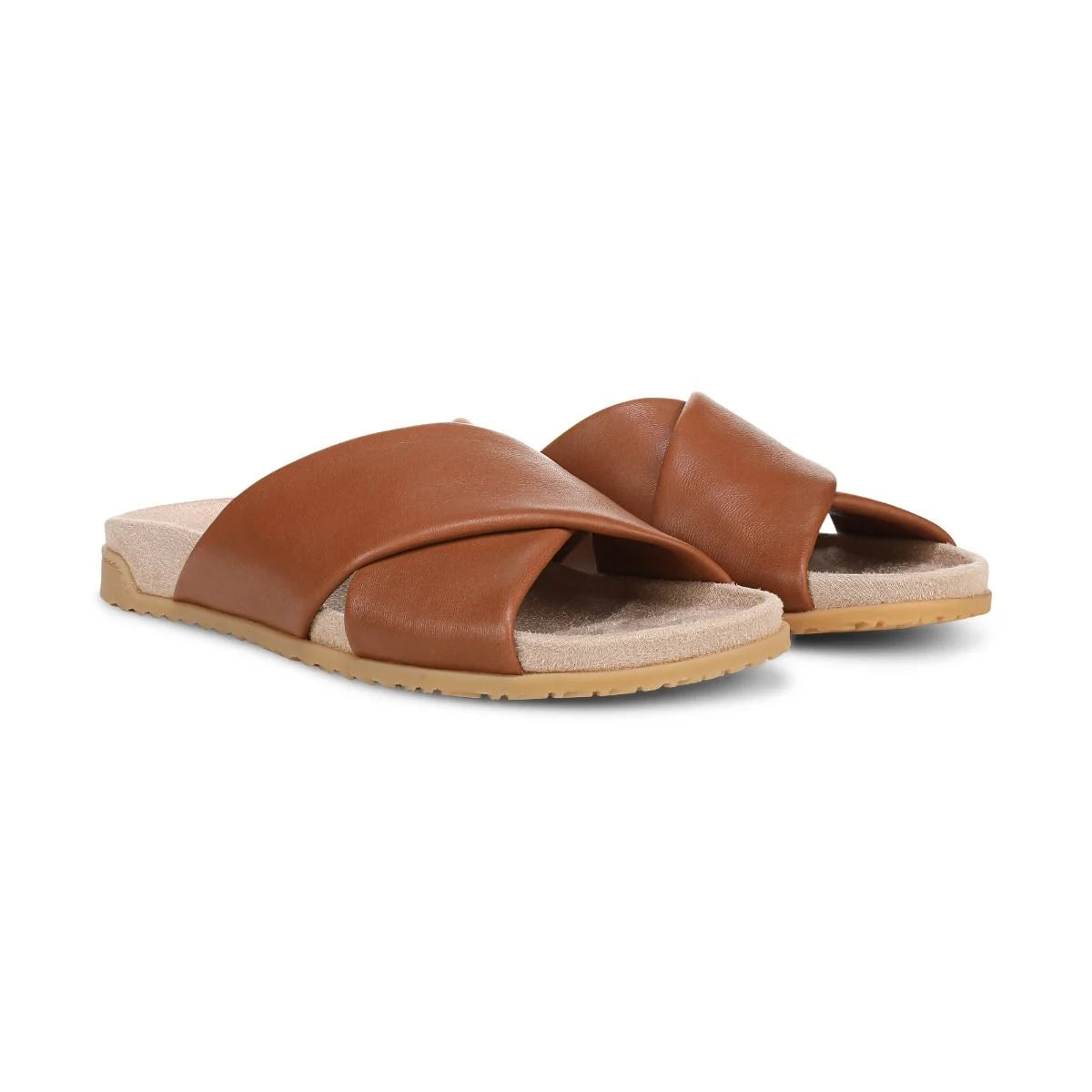 Vionic | Etna Slide Sandal in Tan Leather