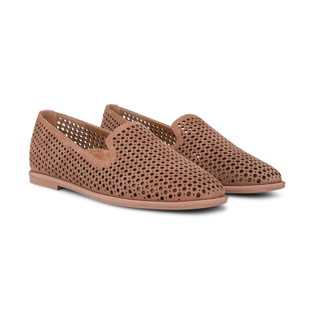 Vionic | Willa 2.0 Perf Slip on Flat in Mocha Mousse Suede