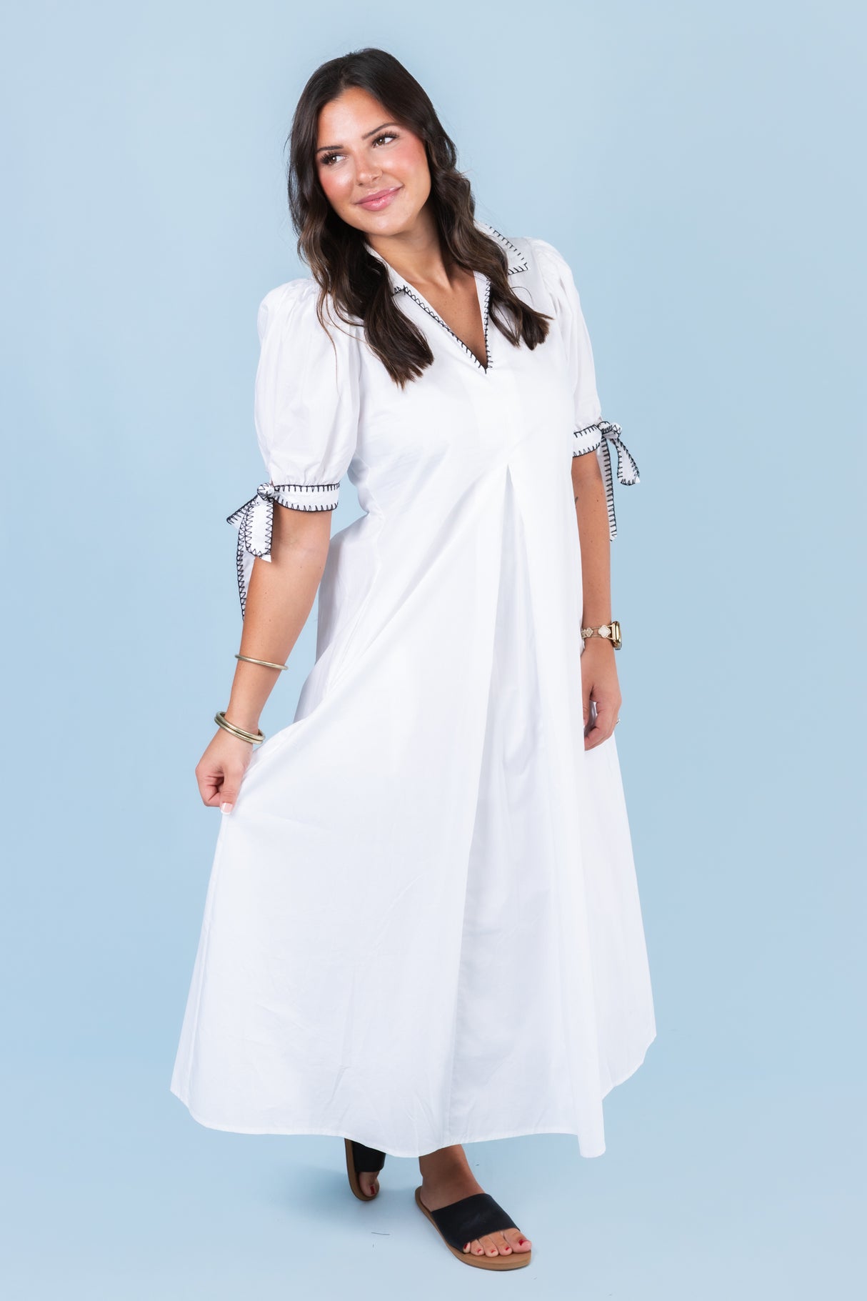 English Factory | Stitch Detailed Midi Dress